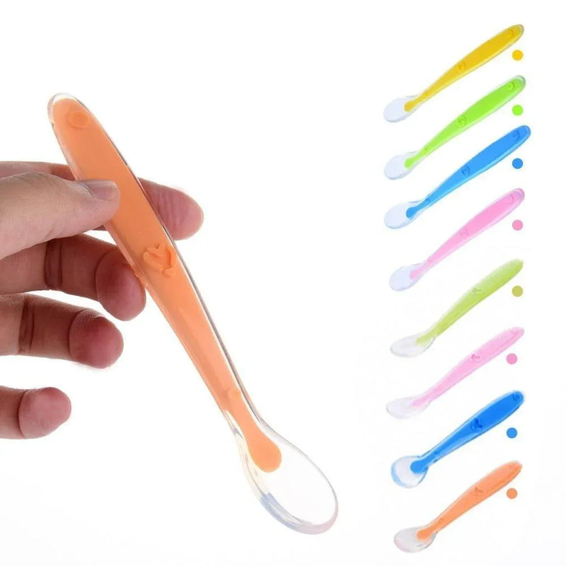 Baby Spoons Feeding Dishes Tableware For Children Flatware Cutlery Spoon Silicone Tools-for-patchwork Lot Soup Ladle - BIG FRENCHIES