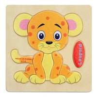 Wooden 3D Stevvex Modern Interesting Baby Learning Puzzles for Children Cartoon Animal Fruit Puzzles Intelligence Kids Children Educational Toy - BIG FRENCHIES