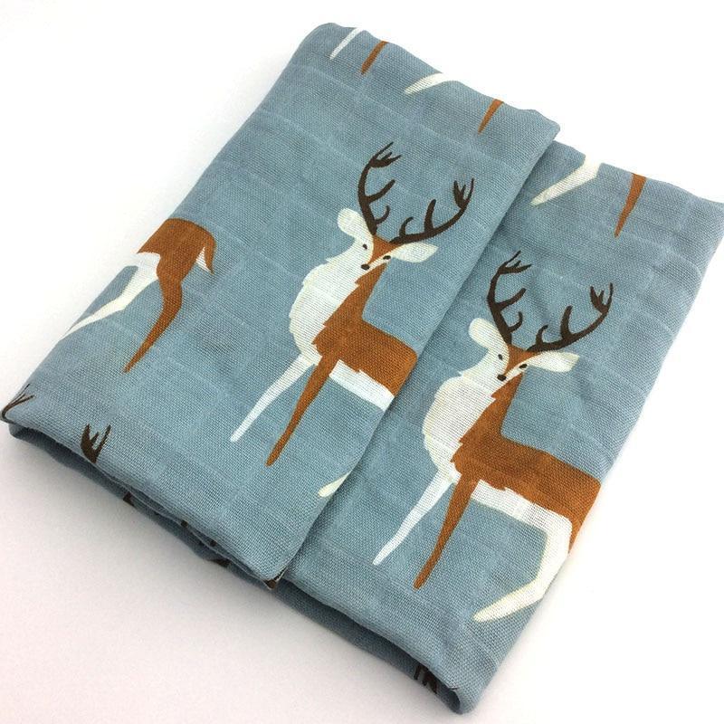 Baby Blankets Newborn Soft Organic Cotton Baby Blanket Muslin Swaddle Wrap Feeding Burp Cloth - BIG FRENCHIES