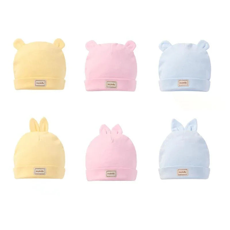 Cute Kids Hat Cap with Bibs Candy Solid Colors Beanies Cotton Born Baby Hat Bibs Toddler Infant Caps For Kids Baby - BIG FRENCHIES