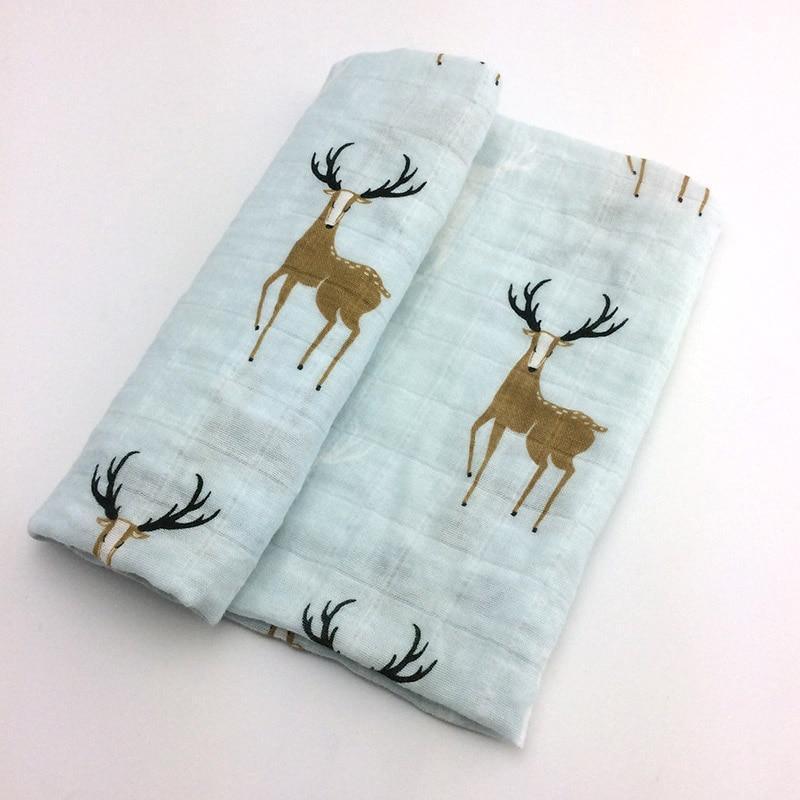 Baby Blankets Newborn Soft Organic Cotton Baby Blanket Muslin Swaddle Wrap Feeding Burp Cloth - BIG FRENCHIES