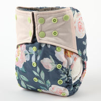 Luxury Charcoal Bamboo Baby Cloth Diaper Nappy Washable Reusable Double Gusset Square Tabs Nappies for Baby and Kids - BIG FRENCHIES