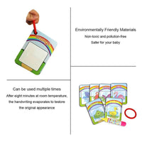 New Magic Doodle Card Water Drawing Card Kids Learn Number/Color/Shape in English 8/10 Pcs with 1 Pcs Water Pen Coloring Toy - BIG FRENCHIES