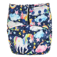 Luxury Charcoal Bamboo Baby Cloth Diaper Nappy Washable Reusable Double Gusset Square Tabs Nappies for Baby and Kids - BIG FRENCHIES