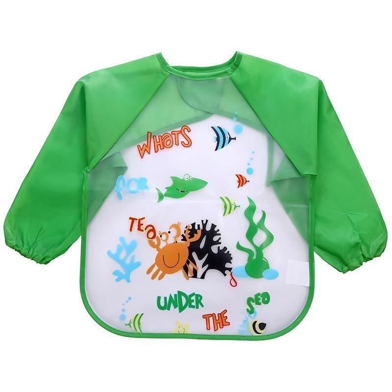 Waterproof Long Sleeve Girl Bibs Kids Burp Cloth Feeding Bib with Pocket Bib For Kids - BIG FRENCHIES