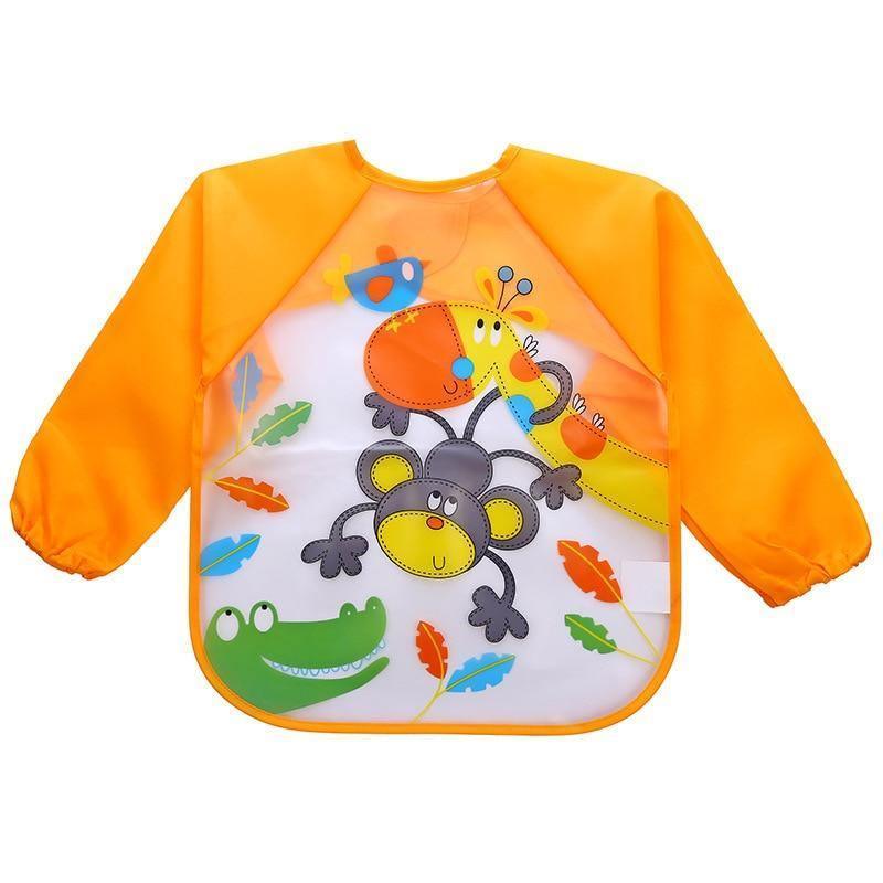 Waterproof Long Sleeve Girl Bibs Kids Burp Cloth Feeding Bib with Pocket Bib For Kids - BIG FRENCHIES