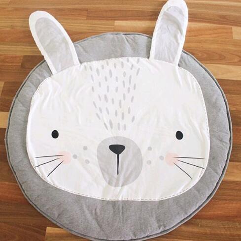 Luxury Mdoern Cartoon Animals Baby Play Mat Foldable Kids Crawling Pad Round Carpet Rug Toys Cotton Children Room Decor Photo Props Carpet For Kids - BIG FRENCHIES