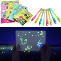 Educational Toy Drawing Board Tablet Graffiti 1pc A4 A3 Led Luminous Magic Raw With Light-fun - BIG FRENCHIES