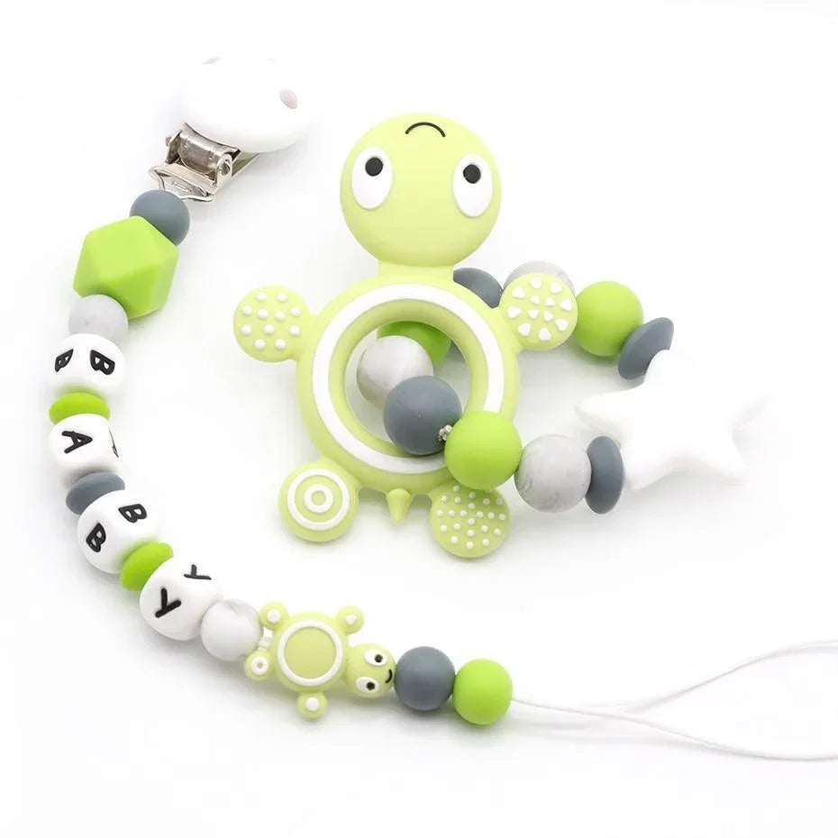 Modern Handmade Pacifier Clips Holder Chain Teething Silicone Pacifier Chains Holder For Baby For Pacifier - BIG FRENCHIES