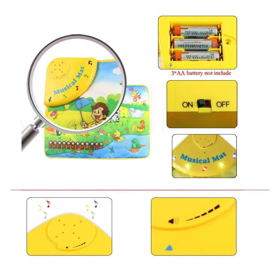 Music Animal Voice Singing Piano Farm Baby Play Gym Mat Baby Game Carpet Baby Toy - BIG FRENCHIES