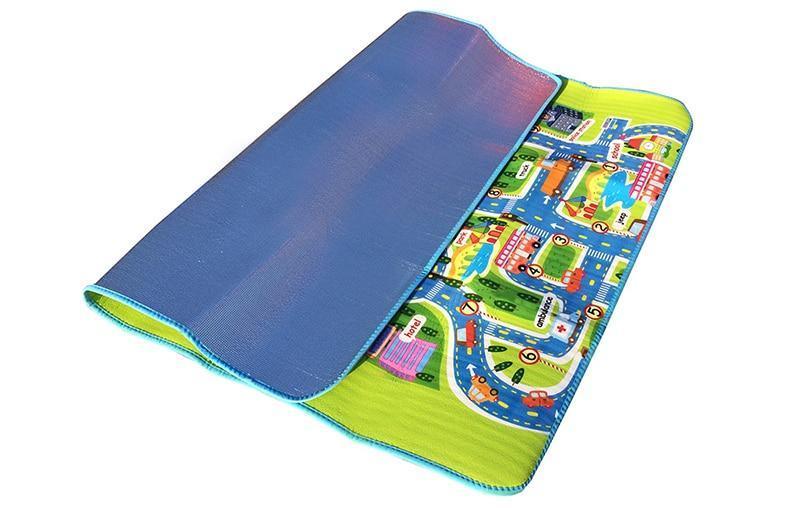 Town City Traffic Baby Crawling Mat Foam Climbing Pad Green Road Children's Play Mat Carpet For Kids and Boys Rooms - BIG FRENCHIES