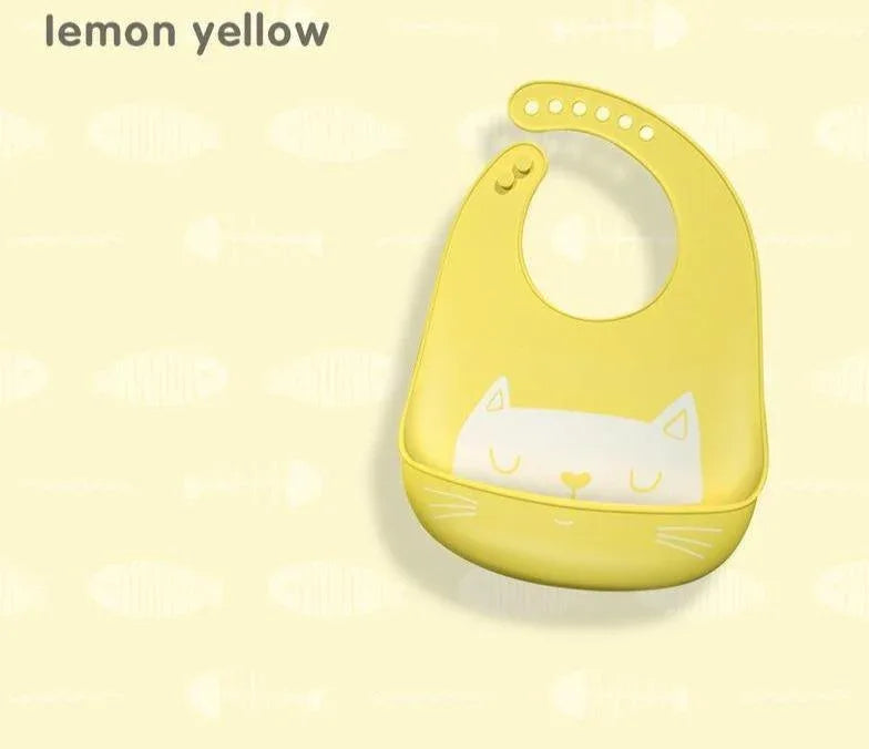 Bibs Waterproof Silicone Feeding Baby Saliva Towel Newborn Cartoon Aprons Baby Bibs Adjustable - BIG FRENCHIES