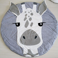 Luxury Mdoern Cartoon Animals Baby Play Mat Foldable Kids Crawling Pad Round Carpet Rug Toys Cotton Children Room Decor Photo Props Carpet For Kids - BIG FRENCHIES