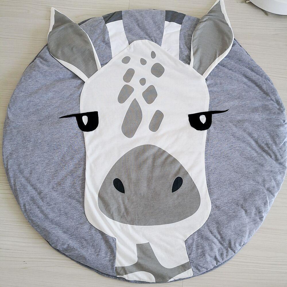 Luxury Mdoern Cartoon Animals Baby Play Mat Foldable Kids Crawling Pad Round Carpet Rug Toys Cotton Children Room Decor Photo Props Carpet For Kids - BIG FRENCHIES