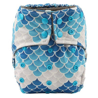 Luxury Charcoal Bamboo Baby Cloth Diaper Nappy Washable Reusable Double Gusset Square Tabs Nappies for Baby and Kids - BIG FRENCHIES