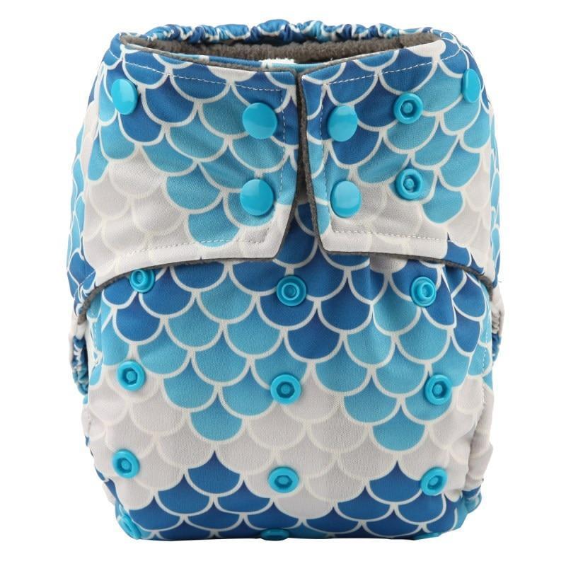 Luxury Charcoal Bamboo Baby Cloth Diaper Nappy Washable Reusable Double Gusset Square Tabs Nappies for Baby and Kids - BIG FRENCHIES