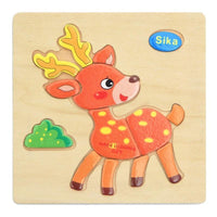 Wooden 3D Stevvex Modern Interesting Baby Learning Puzzles for Children Cartoon Animal Fruit Puzzles Intelligence Kids Children Educational Toy - BIG FRENCHIES