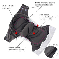 All-In-One Cloth Diaper for Baby Bamboo Charcoal Eco-friendly Baby Cloth Diaper - BIG FRENCHIES