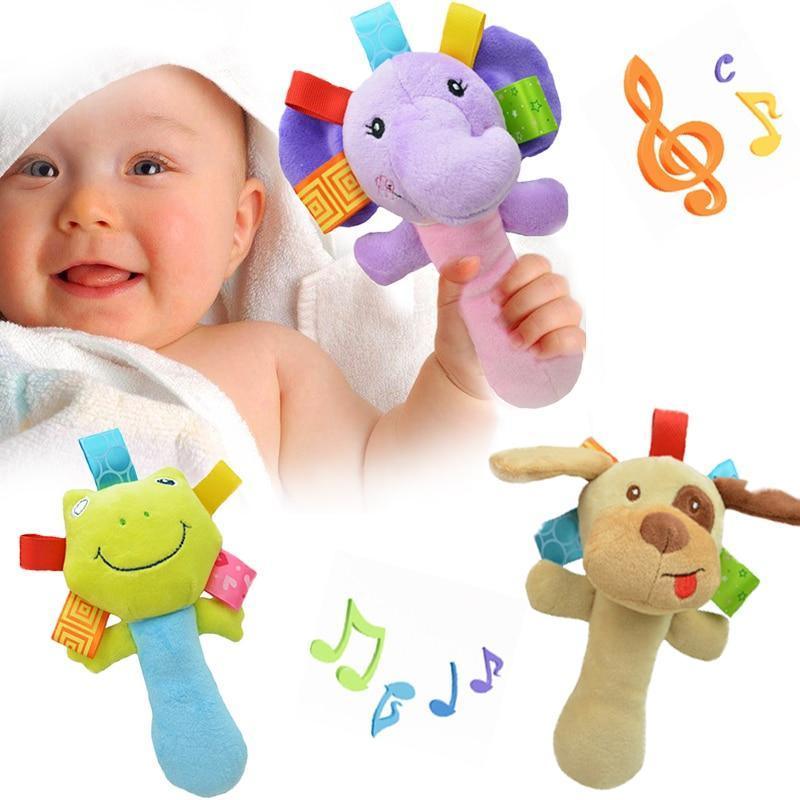 Newborn Baby Toys 0-12 Months Cartoon Baby Plush Rattle Mobile Bell Toy Infant Toddler Early Educational Toys For Kids - BIG FRENCHIES