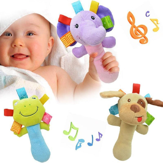 Newborn Baby Toys 0-12 Months Cartoon Baby Plush Rattle Mobile Bell Toy Infant Toddler Early Educational Toys For Kids - BIG FRENCHIES