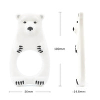 Baby Teethers Cartoon Animal Baby Teething Toy Penguin Silicone Teether Unicorn Pendant Raccoon Accessories - BIG FRENCHIES