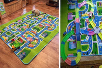 Town City Traffic Baby Crawling Mat Foam Climbing Pad Green Road Children's Play Mat Carpet For Kids and Boys Rooms - BIG FRENCHIES