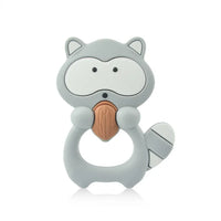 Baby Teethers Cartoon Animal Baby Teething Toy Penguin Silicone Teether Unicorn Pendant Raccoon Accessories - BIG FRENCHIES