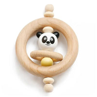 Modern Wooden Rattle Beech Bear Hand Teething Wooden Ring Baby Rattles Play Educational Toys For Kids - BIG FRENCHIES