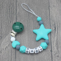 Personalized Name Handmade Pacifier Clips Holder Chain Silicone Pacifier Chains Baby Teether Teething Chain For Baby and Kids - BIG FRENCHIES
