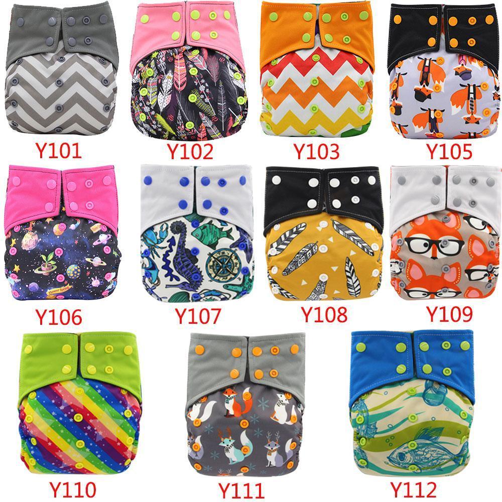 Newborn Cloth Diaper Sewed in Charcoal Bamboo Insert and Suede Pocket Diapers Waterproof Baby Nappies Design for Baby - BIG FRENCHIES