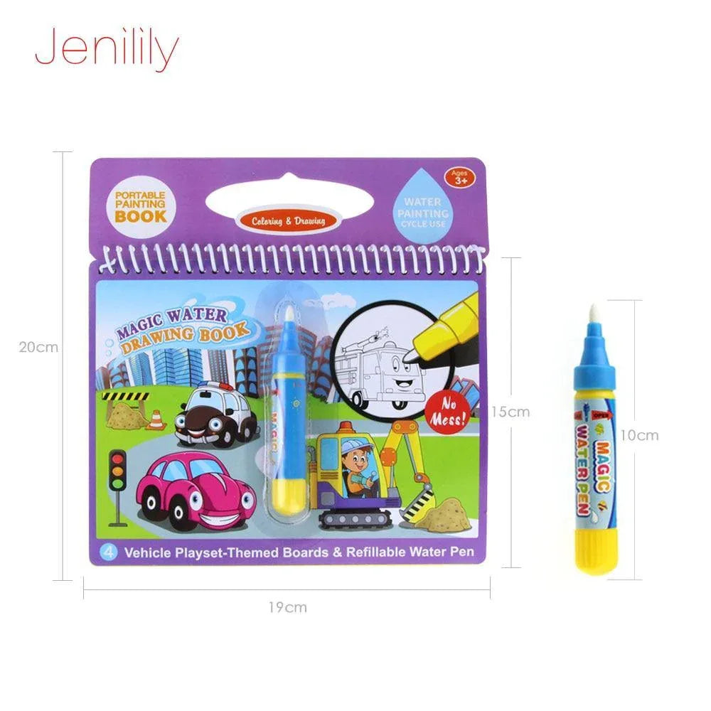 Reusable Magic Water Drawing Book With Pen Coloring Painting Book Drawing Board Juguetes Education Learning Toys for Children - BIG FRENCHIES