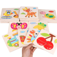 Wooden 3D Stevvex Modern Interesting Baby Learning Puzzles for Children Cartoon Animal Fruit Puzzles Intelligence Kids Children Educational Toy - BIG FRENCHIES