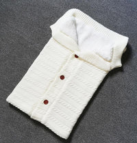 Handmade Wool Warm Baby Blanket Soft Baby Sleeping Bag Cotton Knitting Envelope Newborn Swadding Wrap Stroller blankets Gift for Shower - BIG FRENCHIES