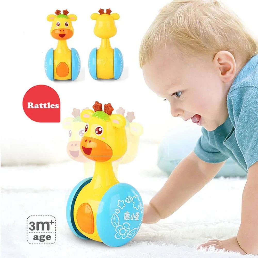Baby Rattles Tumbler Doll Baby Toys Sweet Bell Music Roly-poly Learning Education Toys Baby Bell Baby Toys For Kids - BIG FRENCHIES