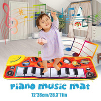 Kids Baby Early Education Music Piano Keyboard Carpet Musical Mat Touch Play Safety Learn Singing Toy For Kids - BIG FRENCHIES