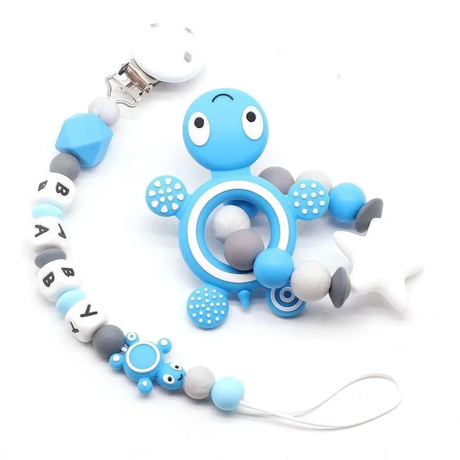 Modern Handmade Pacifier Clips Holder Chain Teething Silicone Pacifier Chains Holder For Baby For Pacifier - BIG FRENCHIES