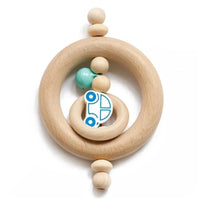 Modern Wooden Rattle Beech Bear Hand Teething Wooden Ring Baby Rattles Play Educational Toys For Kids - BIG FRENCHIES