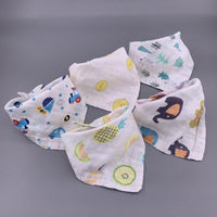 Modern 5PCS/Pack Cotton Baby Bibs 4 Lyers Girls Boys Triangle Feeding Burp Cloth Collar Scarf For Feeding - BIG FRENCHIES