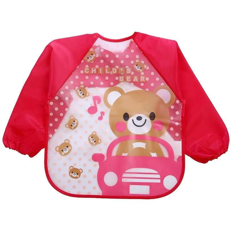 Waterproof Long Sleeve Girl Bibs Kids Burp Cloth Feeding Bib with Pocket Bib For Kids - BIG FRENCHIES
