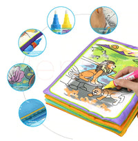 Modern Coloring Magic Water Drawing Book With Pen For Kids and Baby Educational Toy Animals Painting Writing Doodle Cloth Book Kids Drawing Board - BIG FRENCHIES