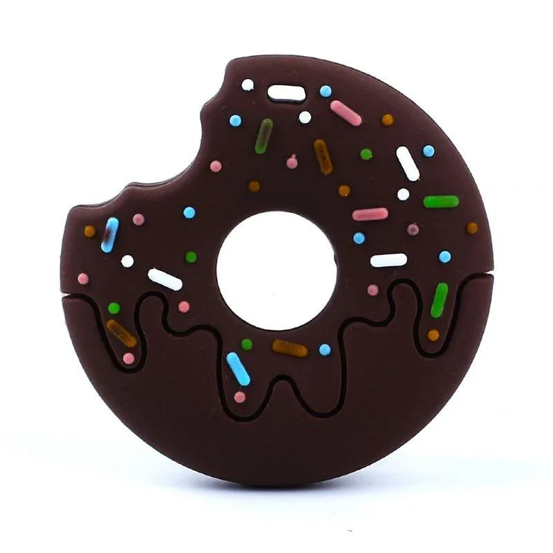 Gingerbread Man Raccoon Donut Silicone Teether Latex Free Teething Toy Baby Gift Food Grade Silicone - BIG FRENCHIES