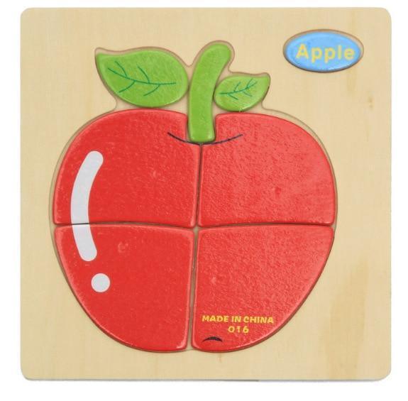 3D Wooden Children Interesting Puzzle Toys With Animals and Cars Exellent Puzzles Intelligence Kids Early Educational Toys For Children - BIG FRENCHIES