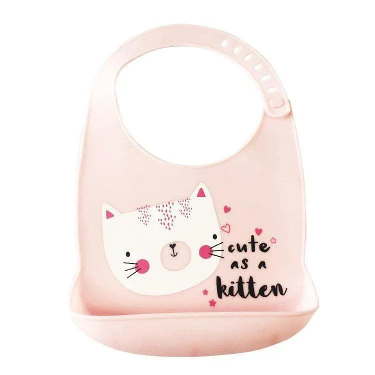 Bibs Waterproof Silicone Feeding Baby Saliva Towel Newborn Cartoon Aprons Baby Bibs Adjustable - BIG FRENCHIES
