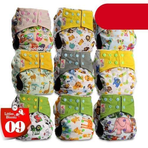 Modern 9/6PCS Set Bamboo Charcoal Washable Real Cloth Pocket NappiesFor Baby Boys and Girls Diaper Set In Modern Design - BIG FRENCHIES