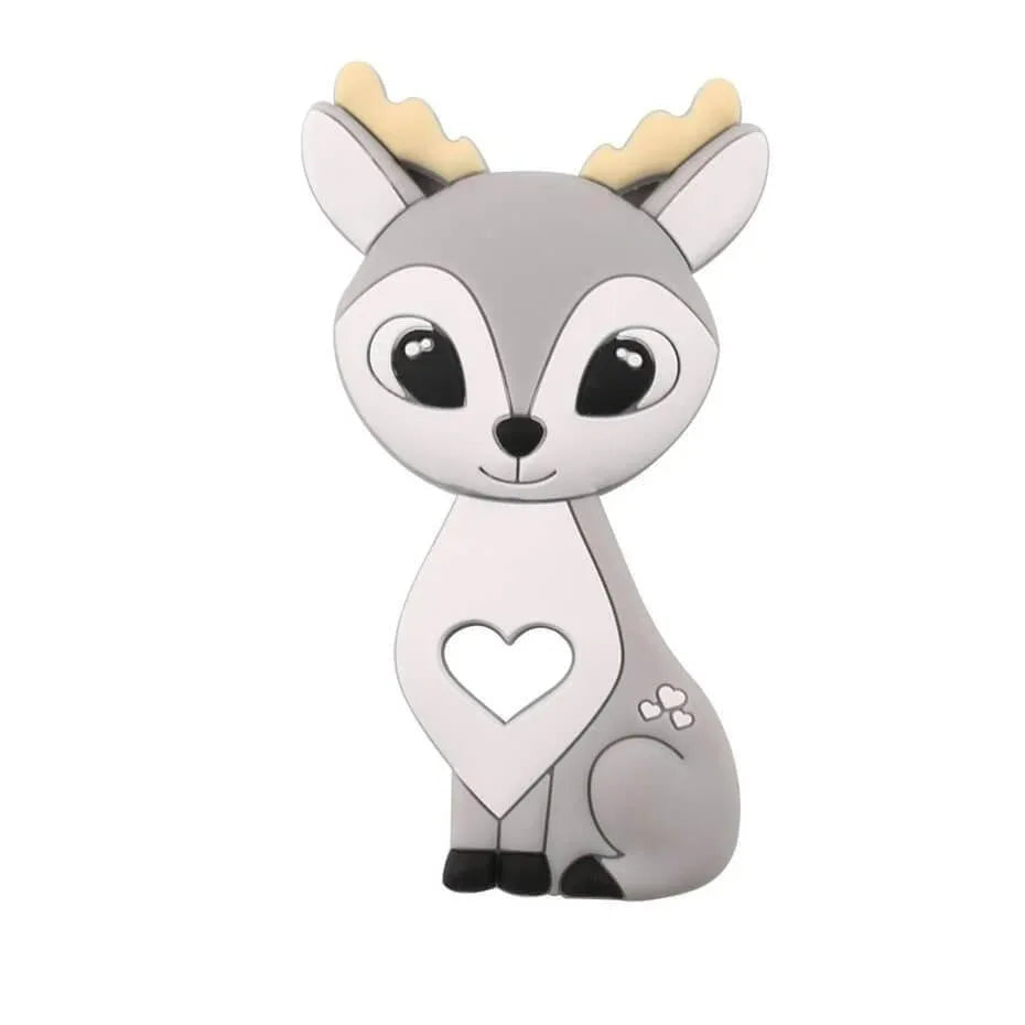 Silicone Teethers Food Grade Tiny Rod Teething Baby Shower Gifts Cartoon Animals Teether Let's Make 1pc - BIG FRENCHIES
