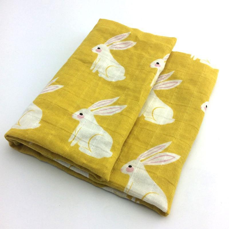 Baby Blankets Newborn Soft Organic Cotton Baby Blanket Muslin Swaddle Wrap Feeding Burp Cloth - BIG FRENCHIES