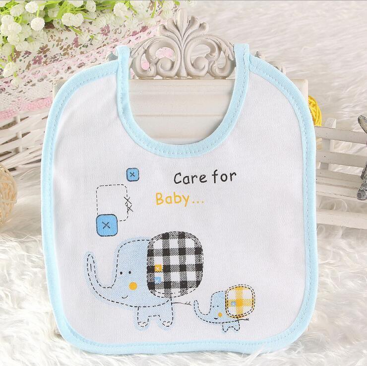 Soft Newborn Cotton Elephant Feeding Burp Cloth Waterproof Infant Animal Double Layer Bandana Feeding Bib For Kids - BIG FRENCHIES