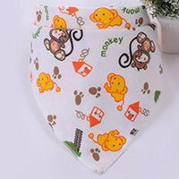 Cute Breathable Bibs Baby Feeding Cartoon Printing Super Absorbent Triangle Scarf Bib Cotton For Newborn Infant Girls And Boys - BIG FRENCHIES