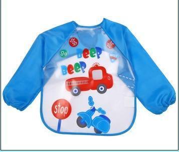 Waterproof Long Sleeve Girl Bibs Kids Burp Cloth Feeding Bib with Pocket Bib For Kids - BIG FRENCHIES