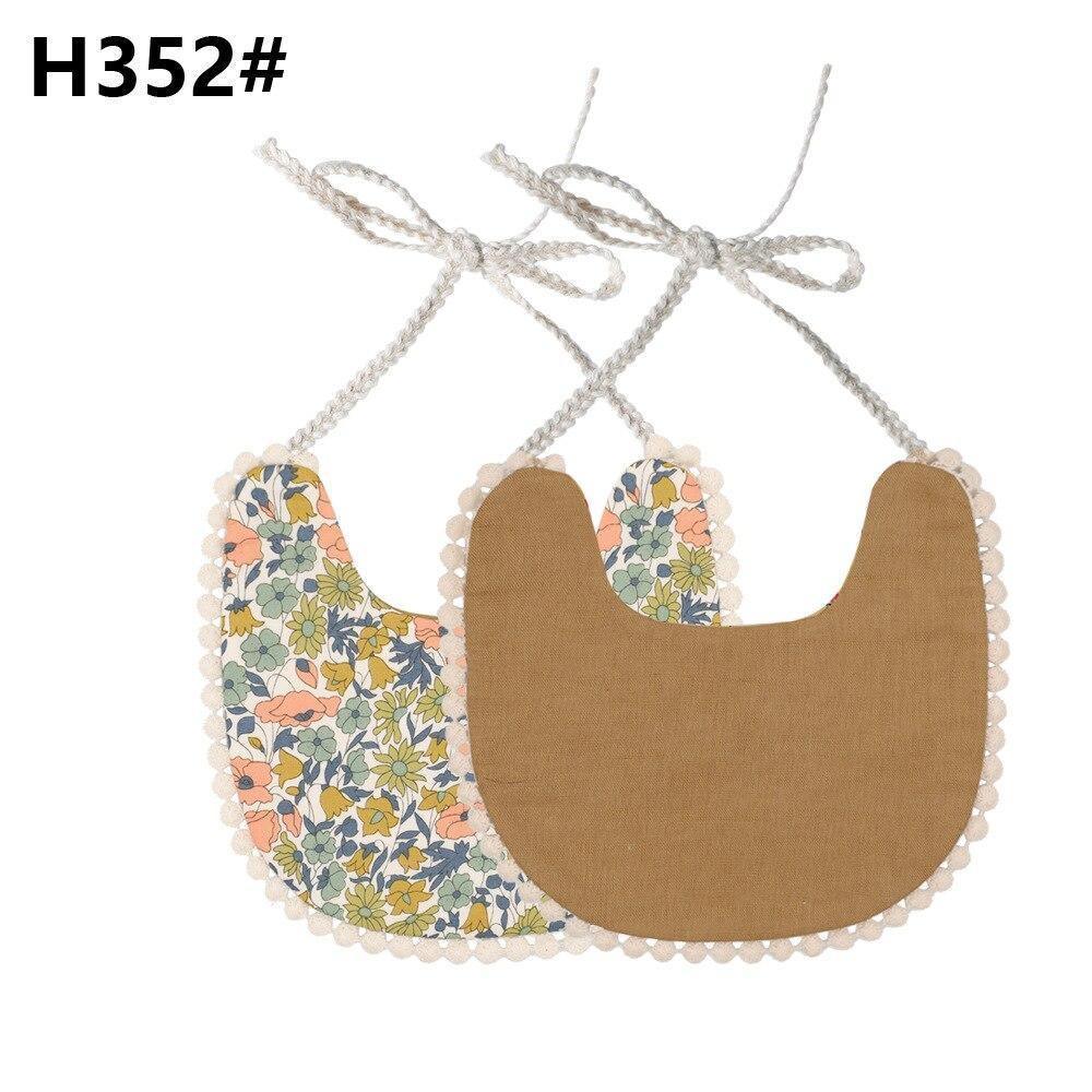Handmade Luxury Floral Baby Bib Accessories Burp Cloths Newborn Baby Boy Girl Kids Cartoon Bibs 100% Cotton Linen Waterproof Saliva Bib For Kids - BIG FRENCHIES